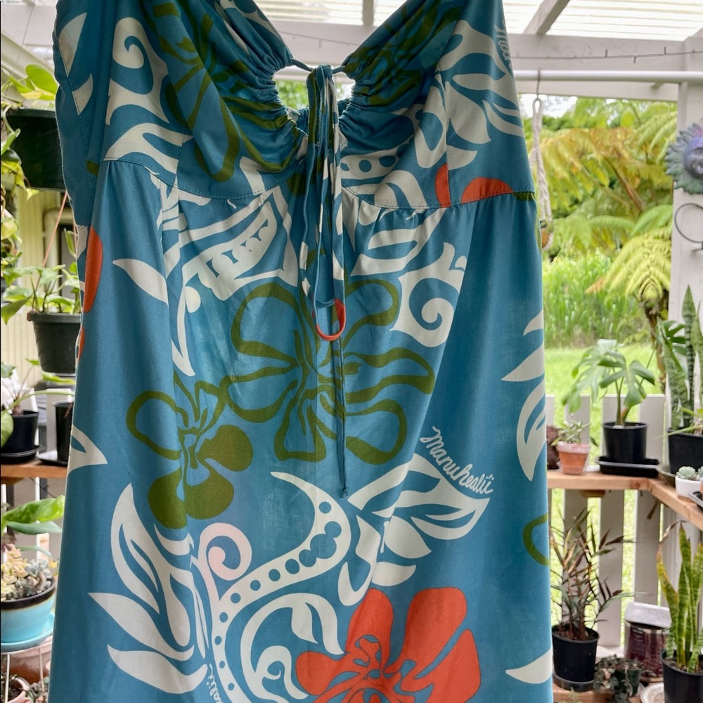 Made in Hawaii, spaghetti strap Baby Doll blouse.